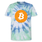 Bitcoin Logo (Original) - Unisex T-Shirt Premium Tie Dye - Spiralblau
