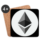 Ethereum Logo (Original) - Untersetzer (4er-Set) - Weiß