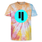 Qubic Logo (Original) - Unisex T-Shirt Premium Tie Dye - Regenbogen-Spirale