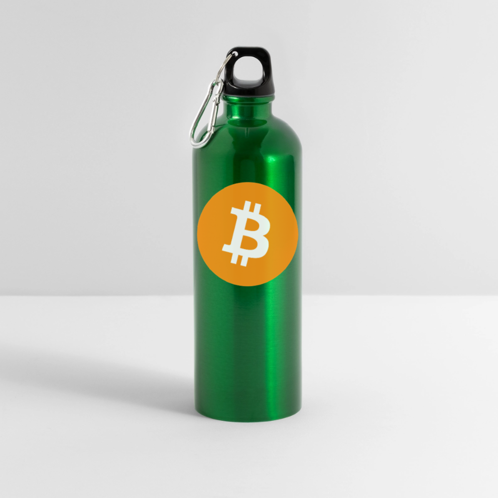 Bitcoin Logo (Original) - Trinkflasche mit Karabiner 750 ml - Kelly Green
