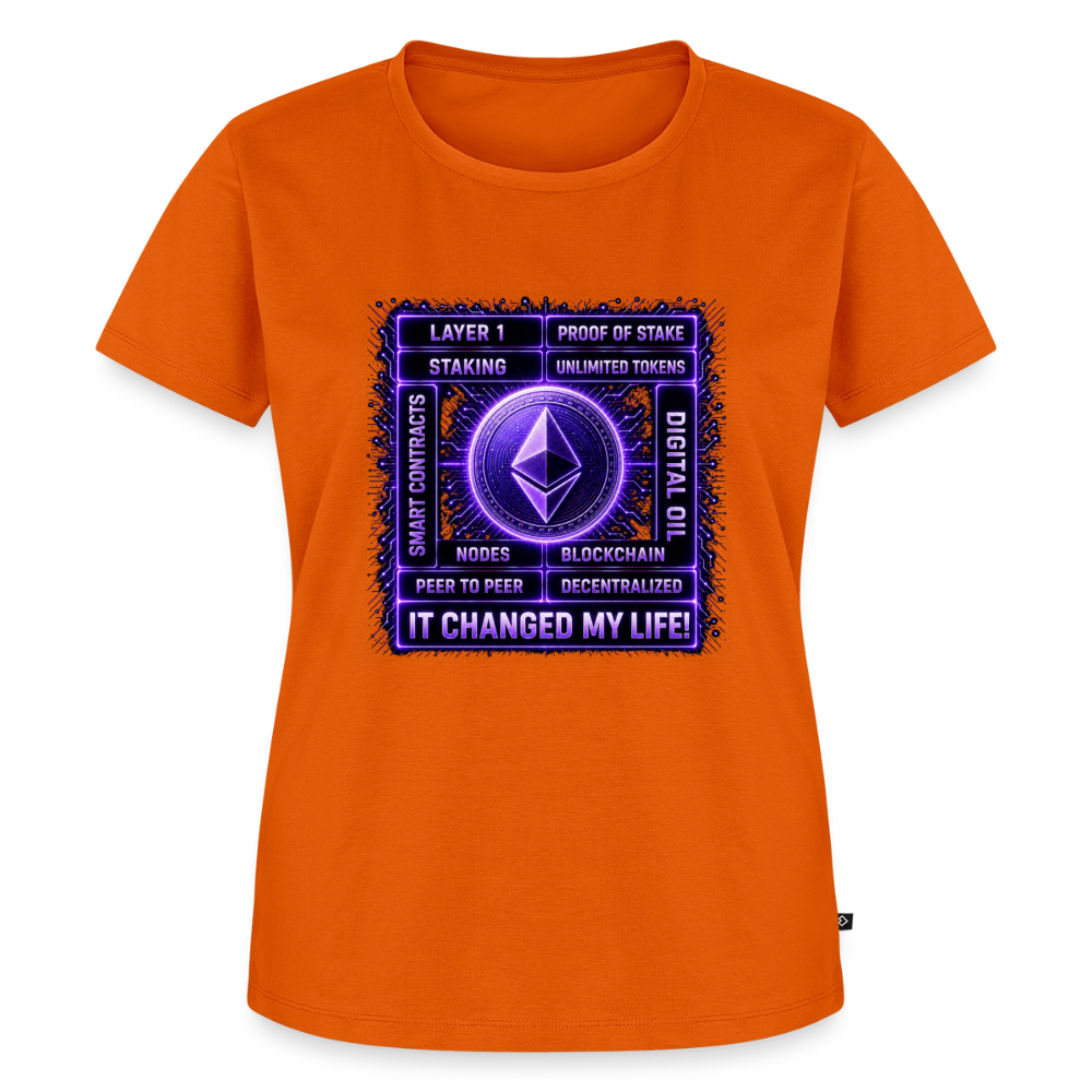 Ethereum Changed Life (Fan-Art) - Damen T-Shirt Premium - Orange 