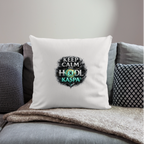 Keep Calm and Hodl Kaspa (Fan-Art) - Polster 44 x 44 cm - Naturweiß 