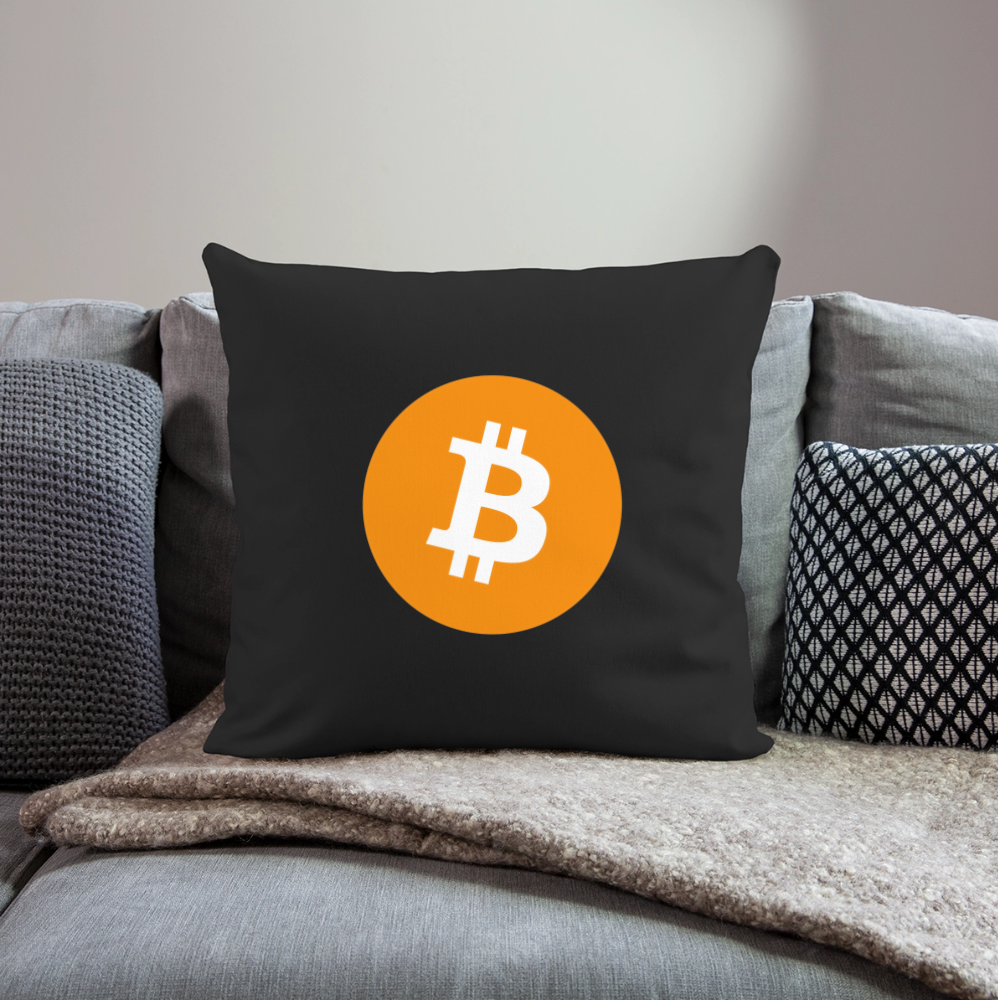 Bitcoin Logo (Original) - Polster 44 x 44 cm - Schwarz