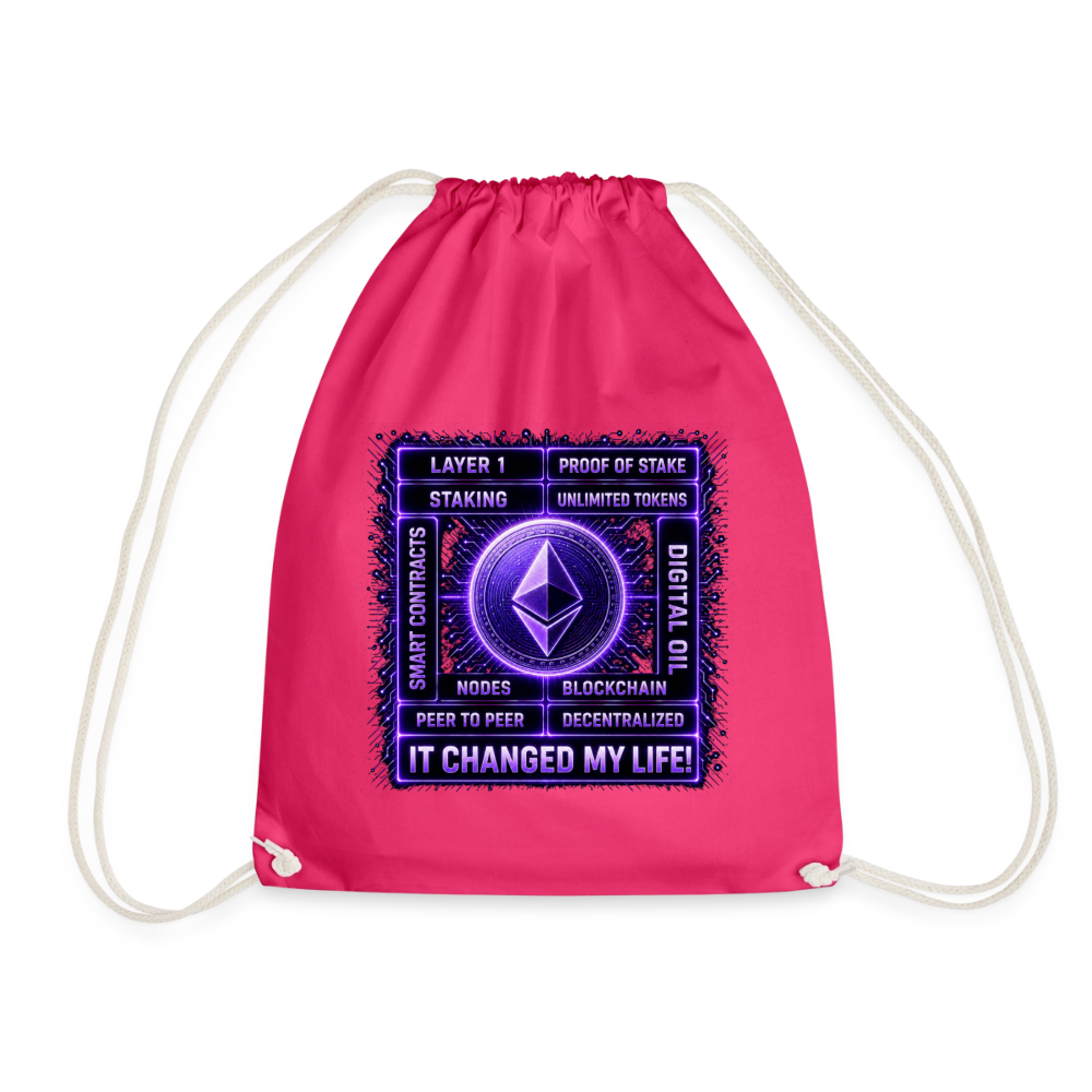 Ethereum Changed Life (Fan-Art) - Turnbeutel - Fuchsia