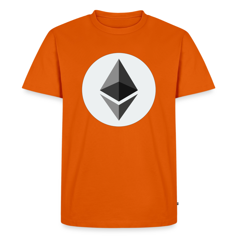 Ethereum Logo (Original) - Herren T-Shirt Premium - Orange 