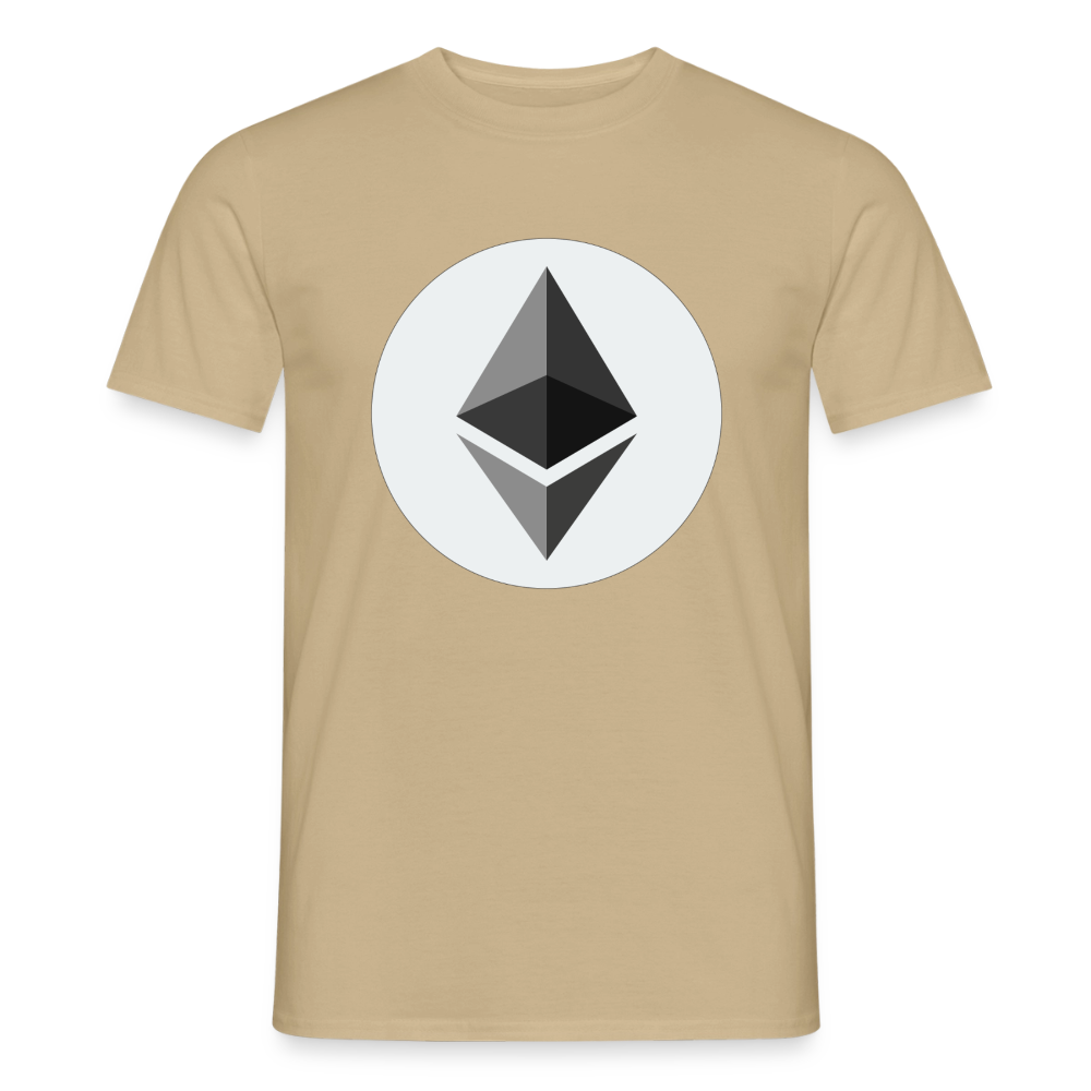 Ethereum Logo (Original) - Herren T-Shirt - Sandbeige