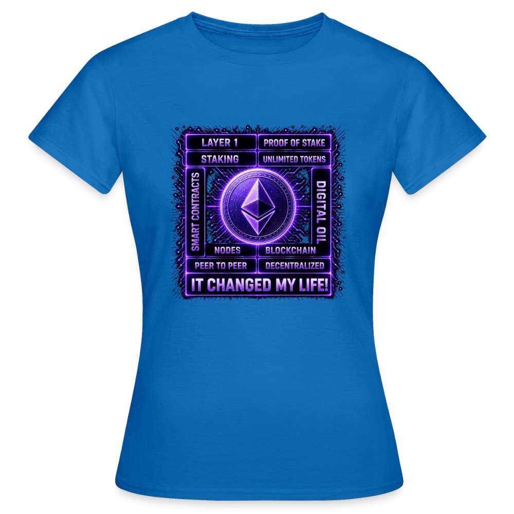 Ethereum Logo (Original) - Damen T-Shirt - Royalblau