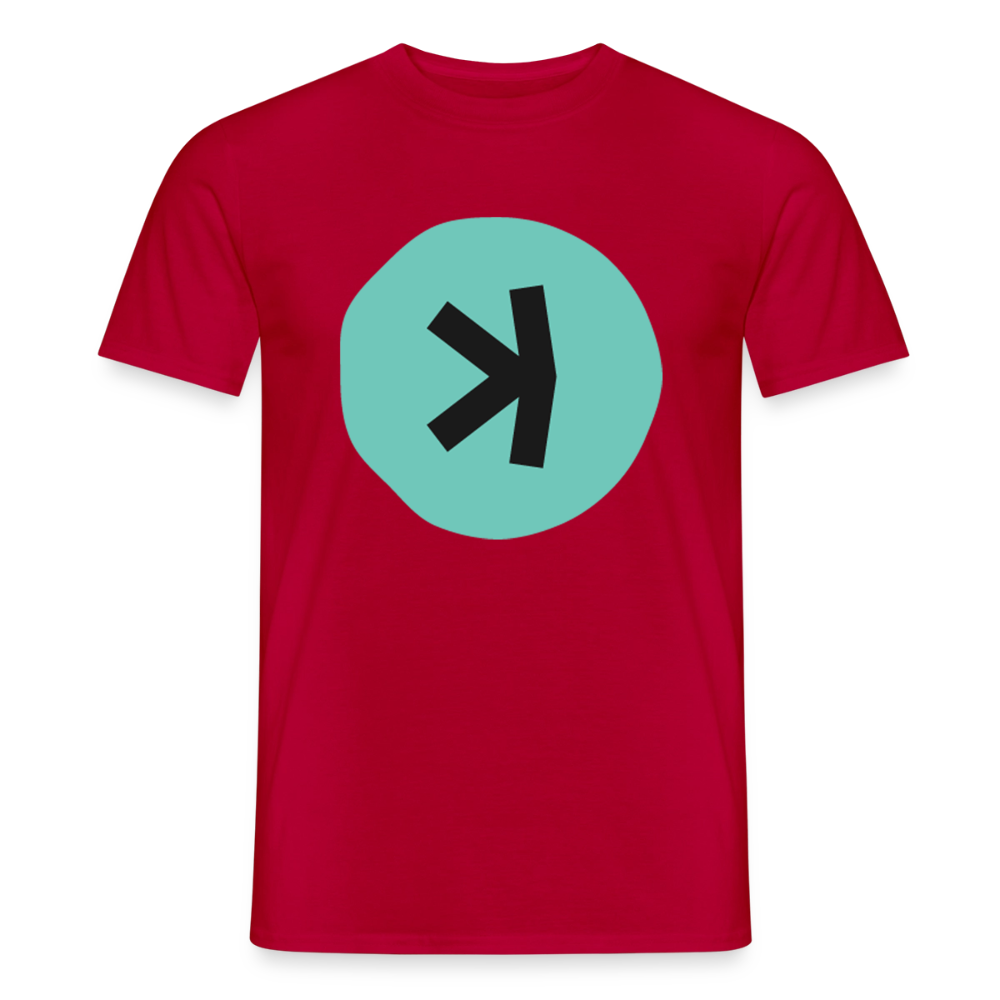 Kaspa Logo dunkel (Original) - Herren T-Shirt - Rot