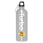 Turbo Full Logo (Original) - Trinkflasche mit Karabiner 750 ml - Lightsilver