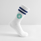 Kaspa Logo hell (Original) - Tennissocken Premium - Weiß/Navy