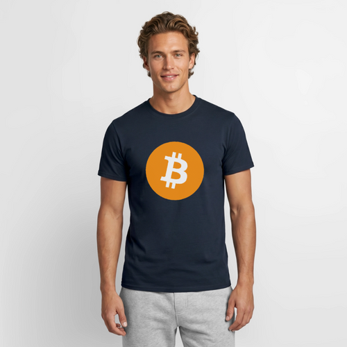 Bitcoin Logo (Original) - Herren T-Shirt - Navy