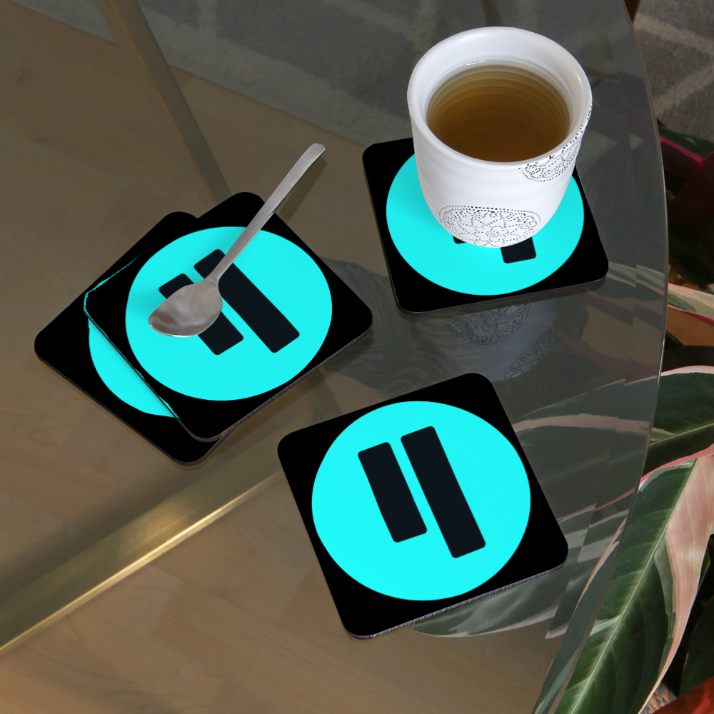 Qubic Logo (Original) - Untersetzer (4er-Set) - Weiß