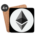 Ethereum Logo (Original) - Untersetzer (4er-Set) - Weiß