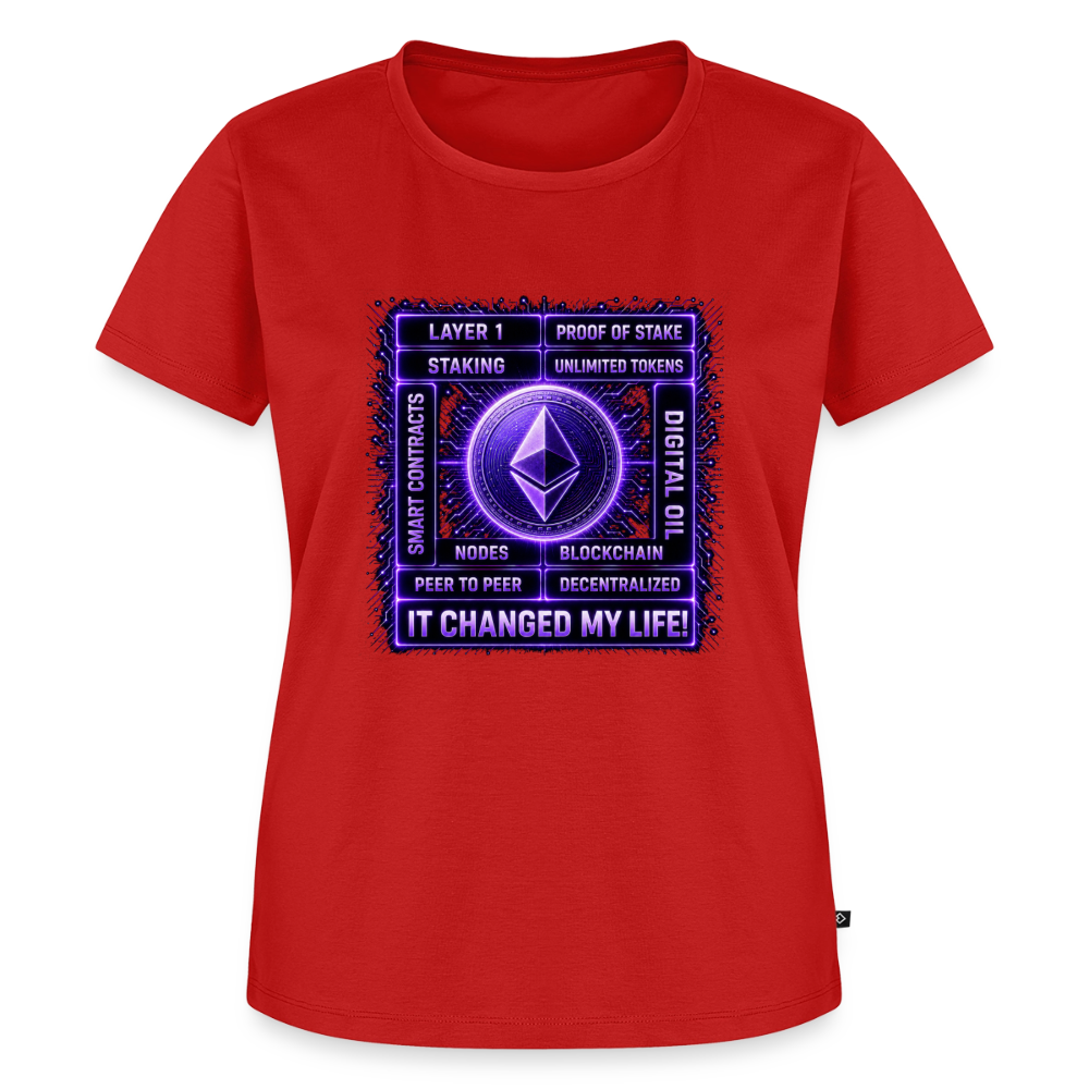 Ethereum Changed Life (Fan-Art) - Damen T-Shirt Premium - Rot