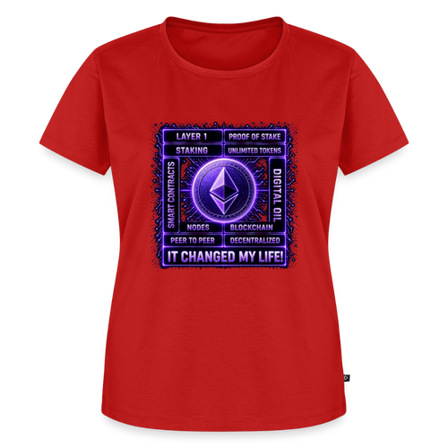 Ethereum Changed Life (Fan-Art) - Damen T-Shirt Premium - Rot