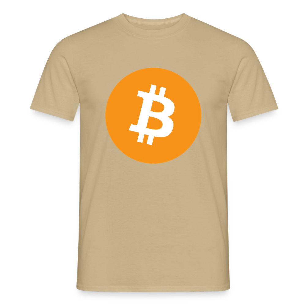 Bitcoin Logo (Original) - Herren T-Shirt - Sandbeige