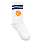 Bitcoin Logo (Original) - Tennissocken Premium - Weiß/Navy