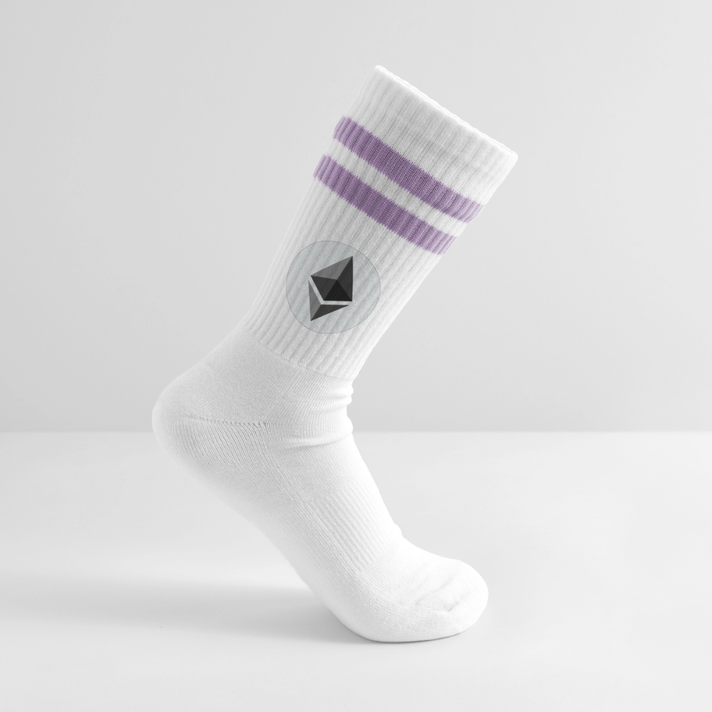 Ethereum Logo (Original) - Tennissocken - Weiß/Flieder 