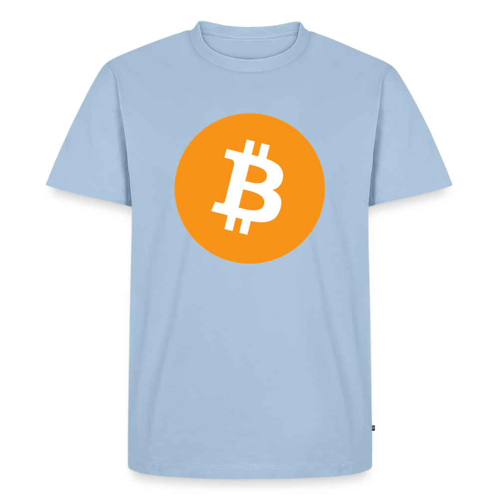 Bitcoin Logo (Original) - Herren T-Shirt Premium - Hellblau