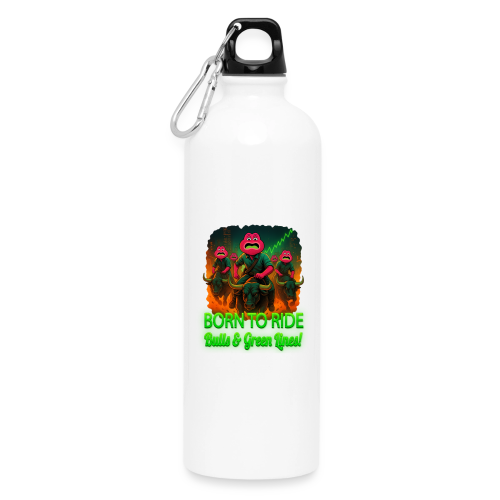 Jerry Born to Ride (Fan-Art) - Trinkflasche mit Karabiner 750 ml - Weiß