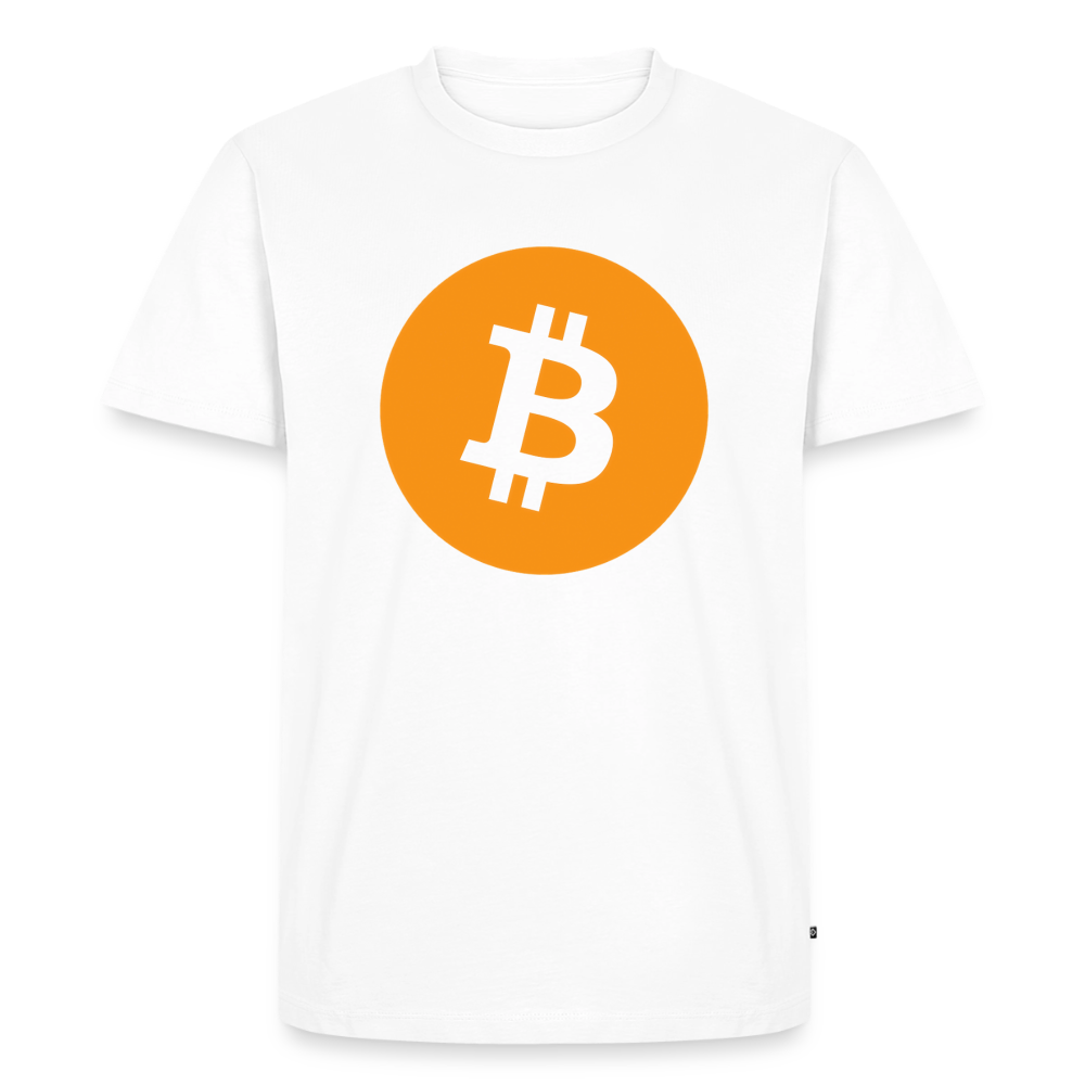Bitcoin Logo (Original) - Herren T-Shirt Premium - Weiß