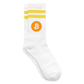 Bitcoin Logo (Original) - Tennissocken Premium - Weiß/Gelb
