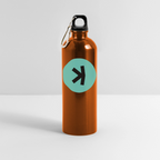Kaspa Logo dunkel (Original) - Trinkflasche mit Karabiner 750 ml - Orange