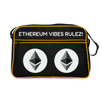 Ethereum Logo (Original) - Retro Tasche - Schwarz/Gold