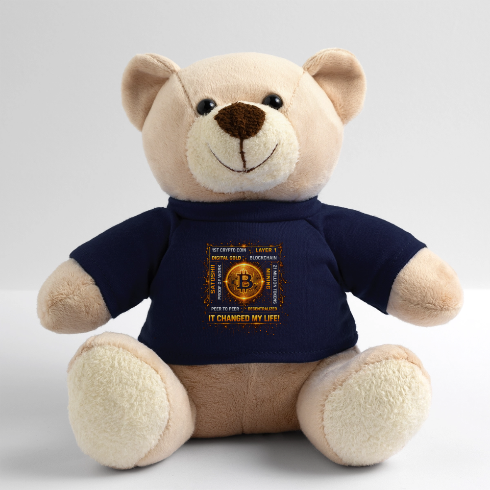 Bitcoin Changed Life (Fan-Art) - Teddybär - French Navy