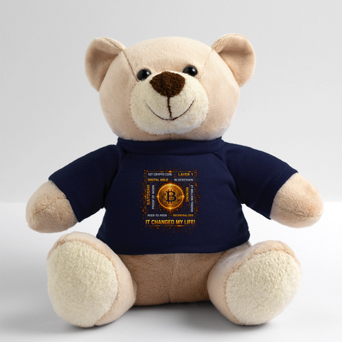 Bitcoin Changed Life (Fan-Art) - Teddybär - French Navy