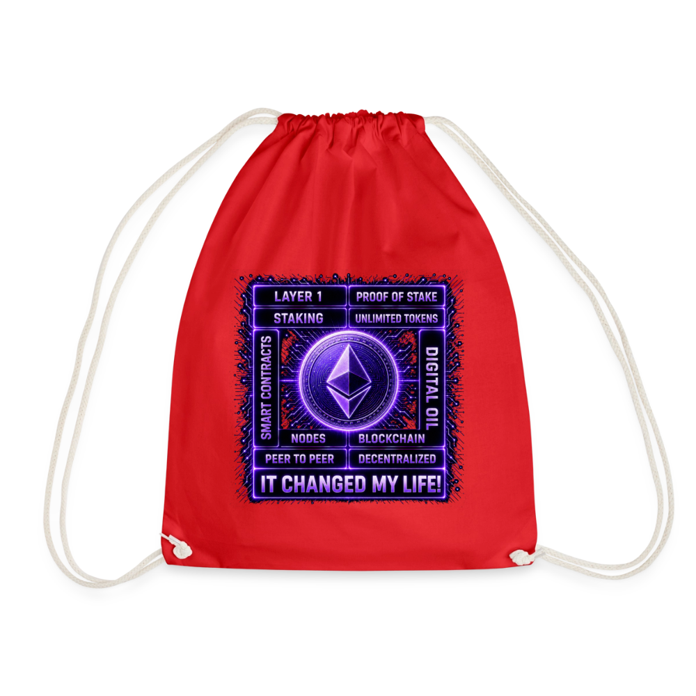 Ethereum Changed Life (Fan-Art) - Turnbeutel - Rot