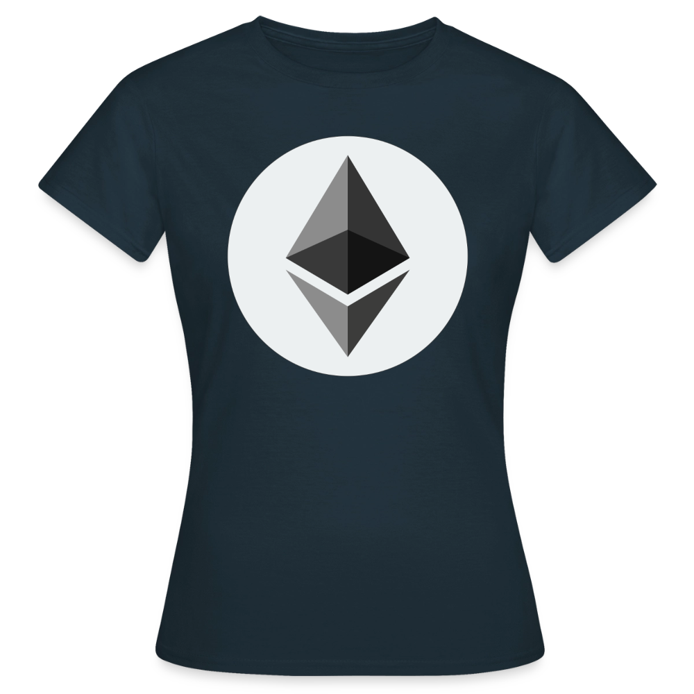 Ethereum Logo (Original) - Damen T-Shirt - Navy