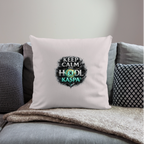 Keep Calm and Hodl Kaspa (Fan-Art) - Polster 44 x 44 cm - helles Taupe