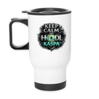 Keep Calm and Hodl Kaspa (Fan-Art) - Thermobecher - Weiß