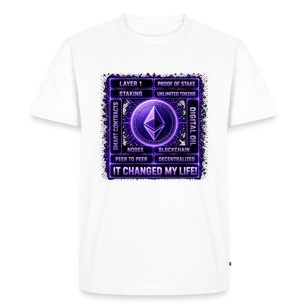 Ethereum Changed Life (Fan-Art) - Herren T-Shirt Premium - Weiß
