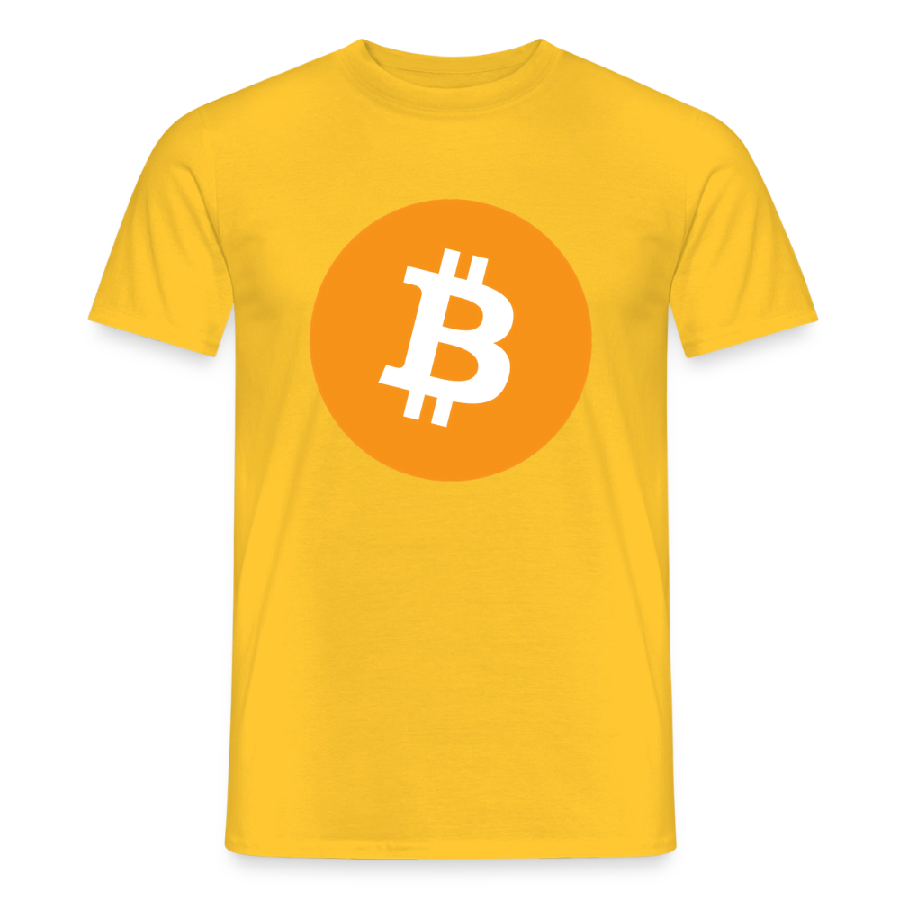 Bitcoin Logo (Original) - Herren T-Shirt - Gelb