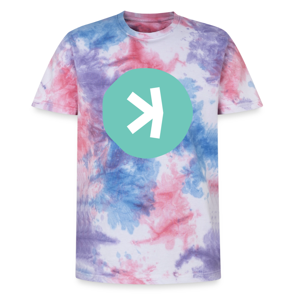 Kaspa Logo hell (Original) - Unisex T-Shirt Premium Tie Dye - Pink/Lila/Blau
