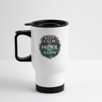 Keep Calm and Hodl Kaspa (Fan-Art) - Thermobecher - Weiß