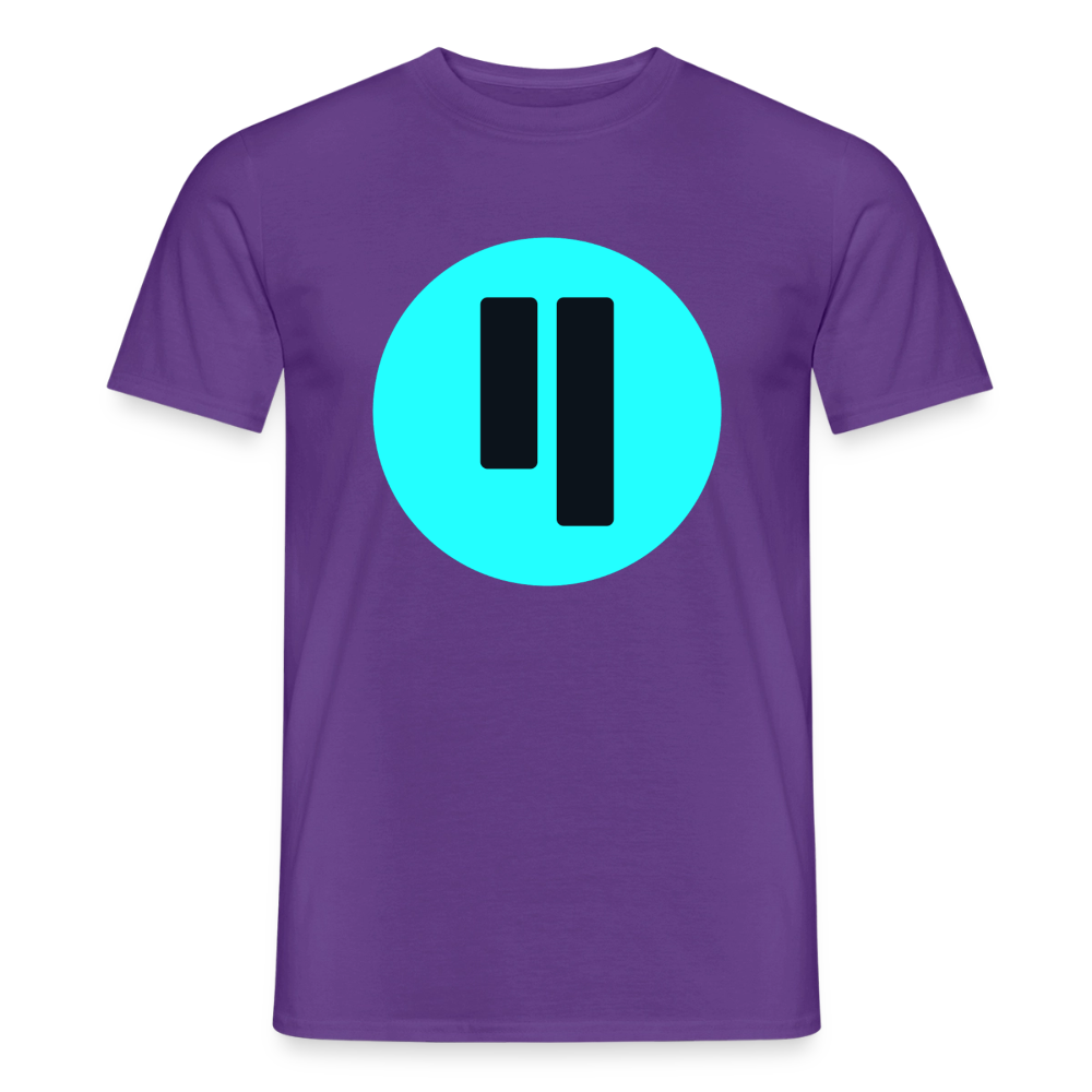 Qubic Logo (Original) - Herren T-Shirt - Lila