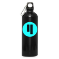 Qubic Logo (Original) - Trinkflasche mit Karabiner 750 ml - Schwarz