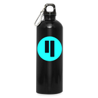 Qubic Logo (Original) - Trinkflasche mit Karabiner 750 ml - Schwarz