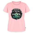 Keep Calm and Hodl Kaspa (Fan-Art) - Damen T-Shirt Premium - Rosa