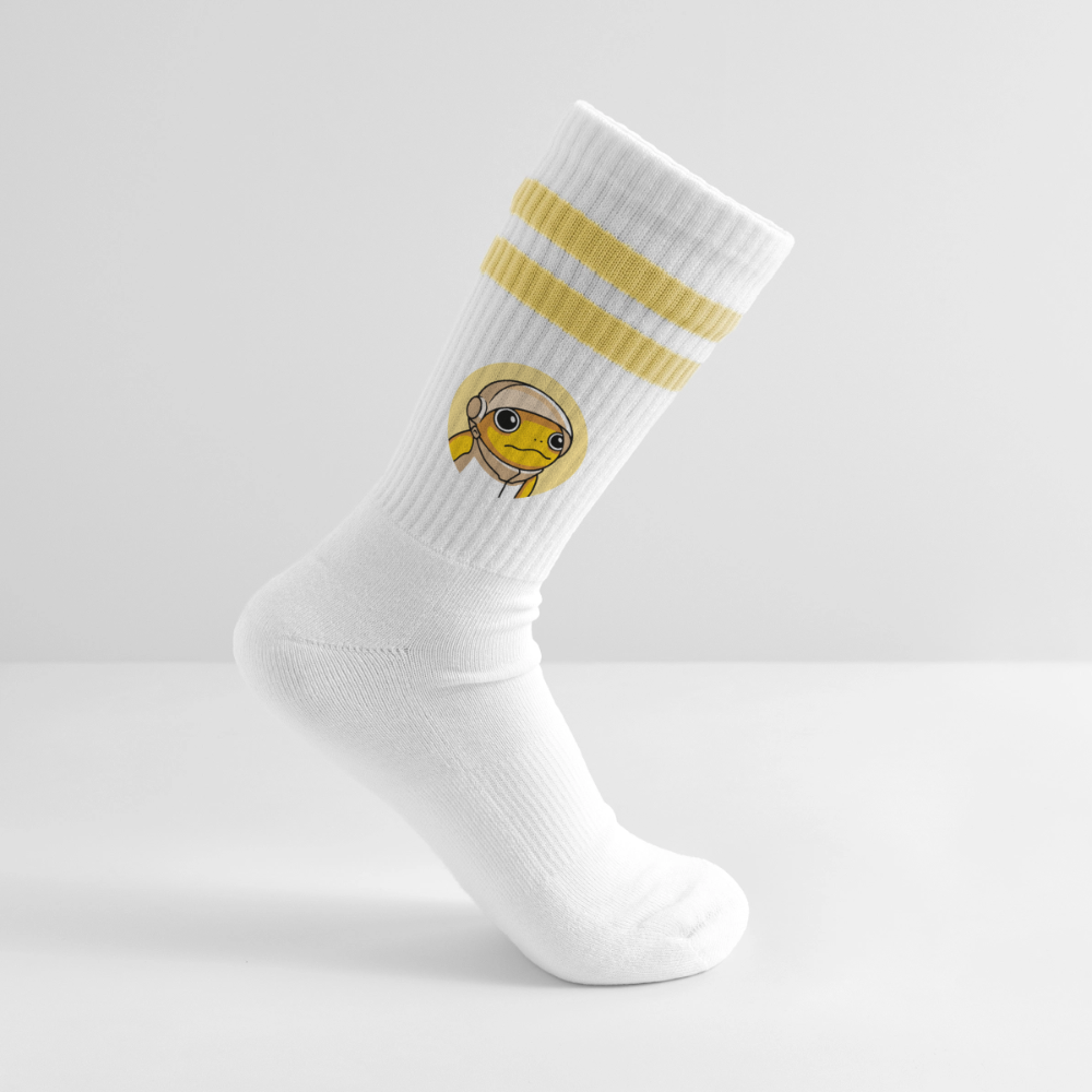 Turbo Logo (Original) - Tennissocken Premium - Weiß/Gelb