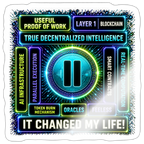 Qubic Changed Life (Fan-Art) - Sticker 10 x 10 cm - Weiß glänzend
