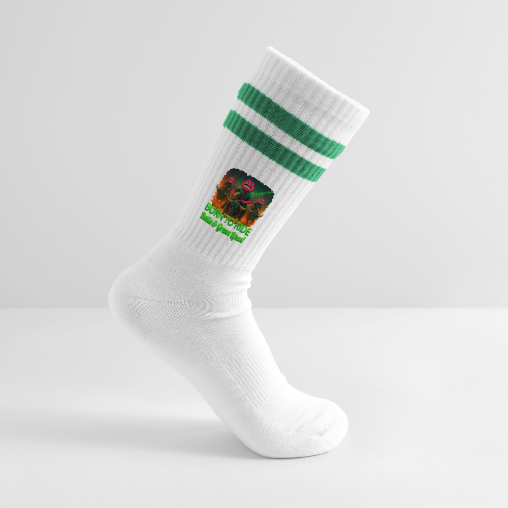 Jerry Born to Ride (Fan-Art) - Tennissocken Premium - Weiß/Grün