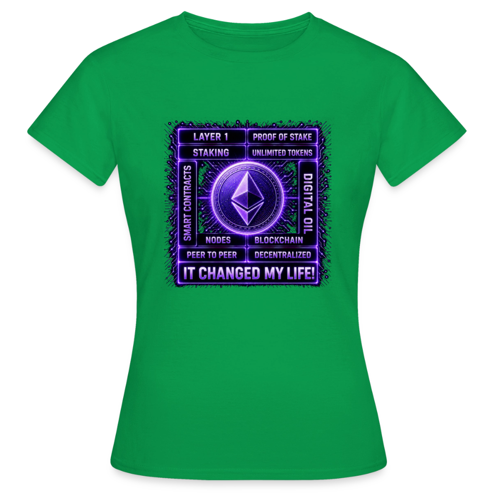 Ethereum Logo (Original) - Damen T-Shirt - Kelly Green