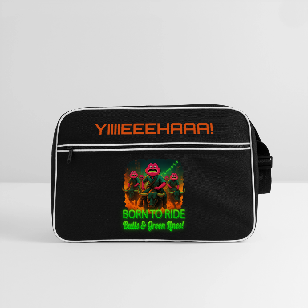 Jerry Born to Ride (Fan-Art) - Retro Tasche - Schwarz/Weiß