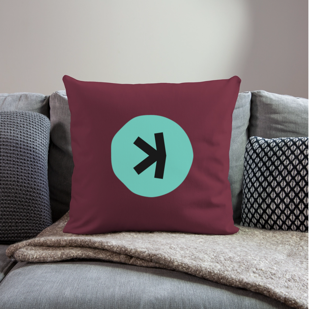 Kaspa Logo dunkel (Original) - Polster 44 x 44 cm - Burgunderrot