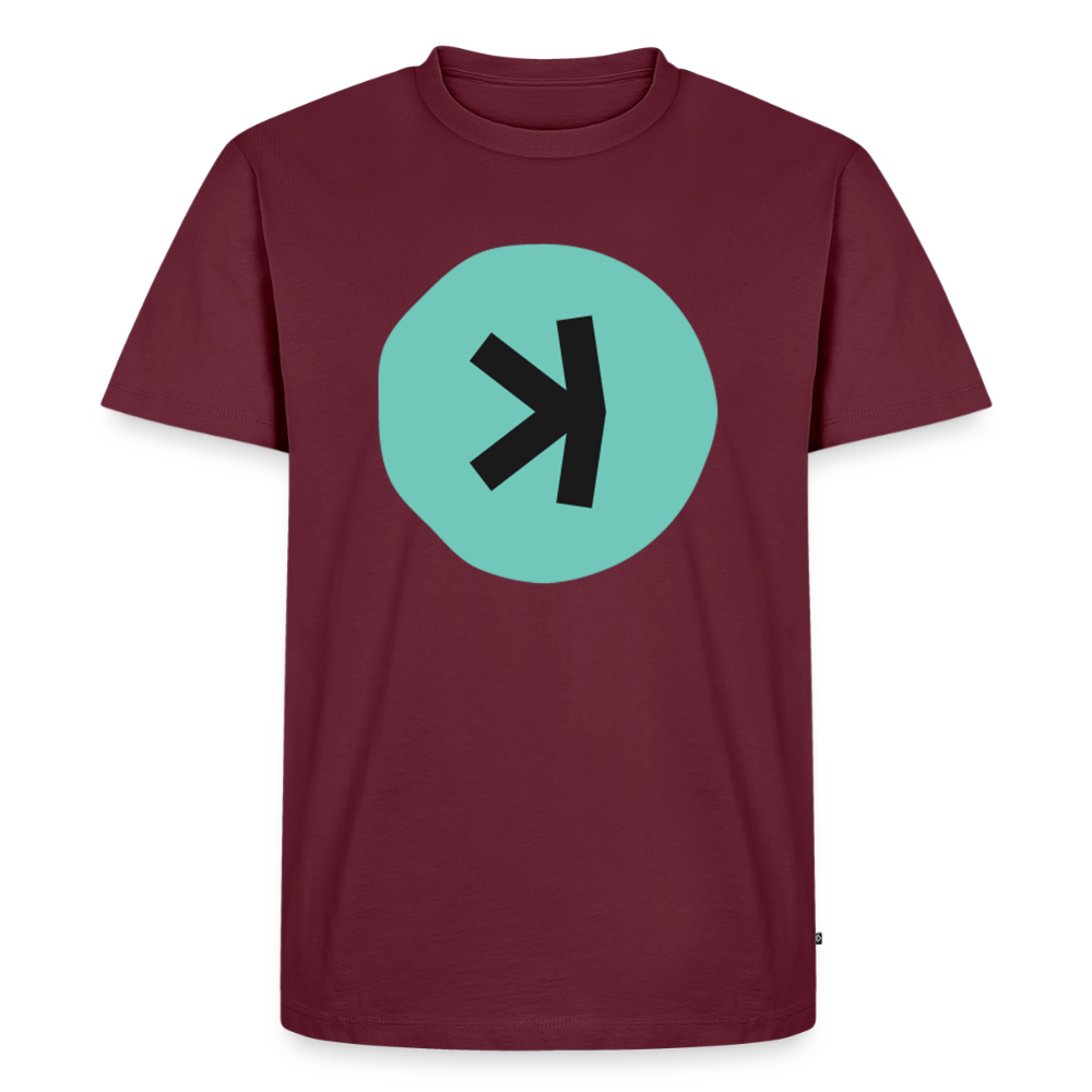 Kaspa Logo dunkel (Original) - Herren T-Shirt Premium - Burgunderrot