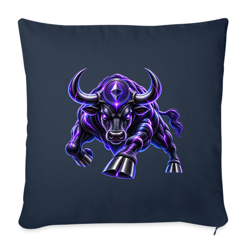 Ethereum Bull (Fan-Art) - Polster 44 x 44 cm - Navy